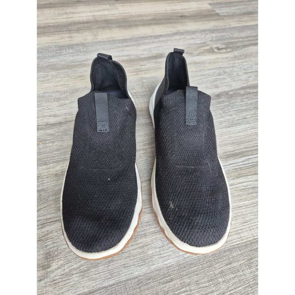 LL Bean Vista Slip On Shoes Womens 9.5 Black Knit Sneakers 517035